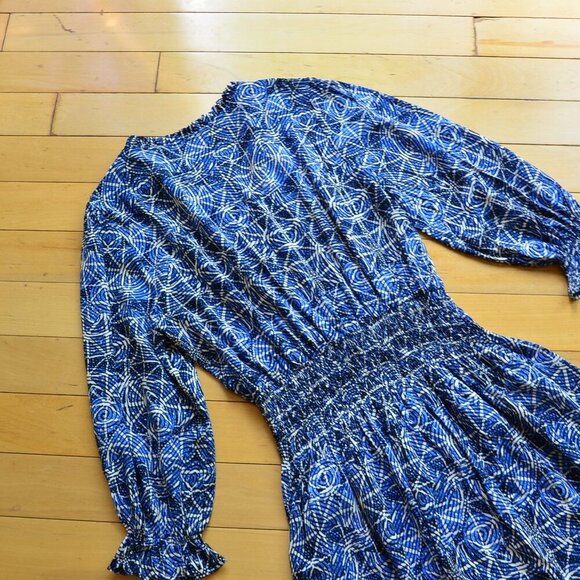 Maje Printed Viscose Dress With Smocking Size 36 US XS / S - Picture 13 of 14